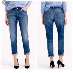 J. CREW Broken in Boyfriend Relaxed Fit Blue Jeans